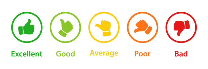 Wall Mural - rating thumb icon set
