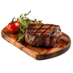 Grilled beef steak with vegetable