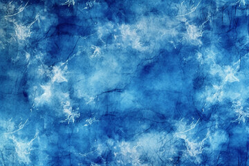 Wall Mural - Cyanotype, fabric, background, blue. AI generative