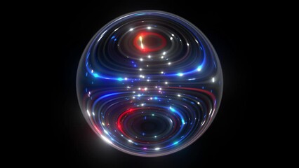 Wall Mural - dynamic sphere, abstract energy orb with illuminated particles and futuristic vibe. the power of sci