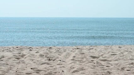 Wall Mural - beautiful landscape of sea coast view on sand beach