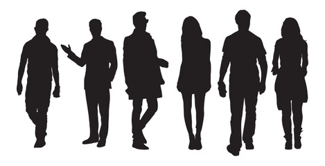 silhouettes of people