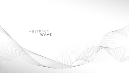 Canvas Print - line art abstract wavy movement backdrop for a dynamic look