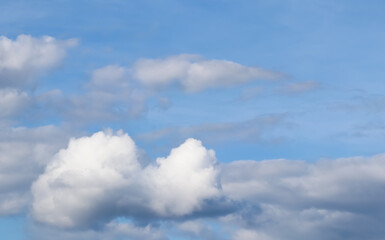 Wall Mural - background of blue sky with white clouds