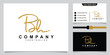 © klik_art - BH initial signature logo. Handwriting logo template vector BH