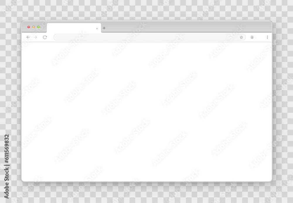 The design of the web browser window in white on a transparent ...