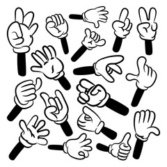 Cartoon Hand Line Hand Drawn Style. Vector Illustration	 