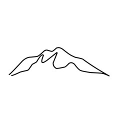 Wall Mural - One continuous line drawing mountain