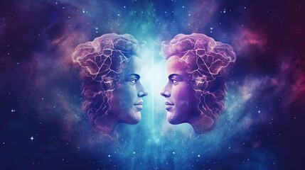 astrology calendar. gemini magical zodiac sign astrology. esoteric horoscope and fortune telling con