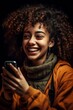 © MiraCle72 - Young woman positively surprised after message from mobile phone, created with generative AI