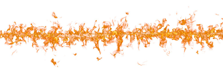 Aufkleber - Fire flames isolated on white background