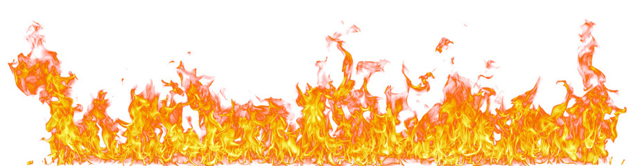 Aufkleber - Fire flames isolated on white background