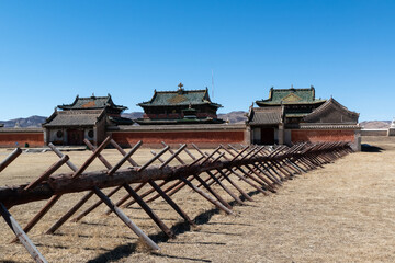 Wall Mural - Erdene Zuu Monastery, is probably the earliest surviving Buddhist monastery in Mongolia located on Kharkhorin City