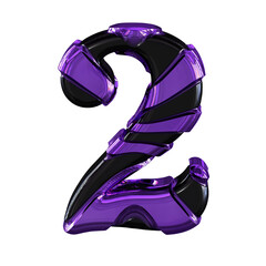 Purple symbol. number 2