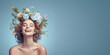 © TimeaPeter - Nature's Delight: A Serene Woman Embraced by Blooms