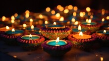 Diwali Diya Or Oil Lamp Isolated, Festival Of Lights, Generative Ai