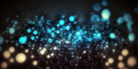 Wall Mural - spots of hazy blue light generative ai
