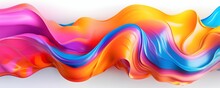 Colorful Wavy Liquid Background. 3D And Realistic Abstract Background. Generative AI