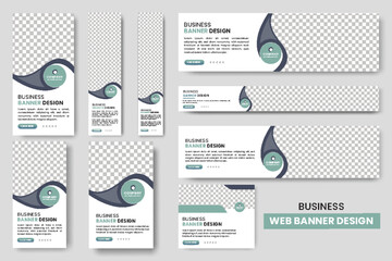 Wall Mural - Abstract banner design web banner template Set, cover header background for website design, Social Media Cover ads banner, flyer, invitation card