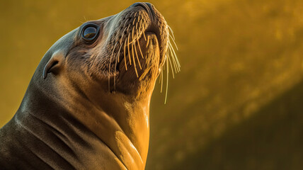 Wall Mural - California sea lion created with Generative AI technology