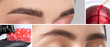 © Dimid - The make-up artist does Long-lasting styling of the eyebrows of the eyebrows and will color the eyebrows. Eyebrow lamination. Professional make-up and face care.