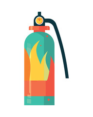 Sticker - Flat vector design of isolated chemical container