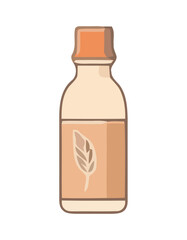 Sticker - Herbal medicine bottle with organic plant