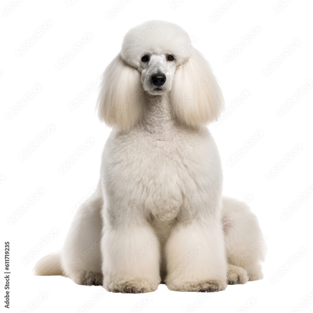 poodle puppy isolated on transparent background cutout