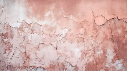 Naklejka na meble Distressed painted surface. Pale pink, offwhite, light grey, pastel color.. Antique and aged metal, wall. Vintage texture backdrop. Generative Ai.