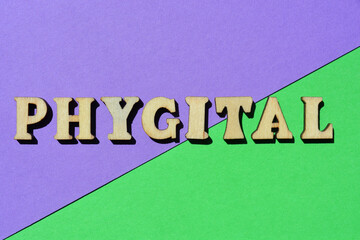 Wall Mural - Phygital, word as banner headline