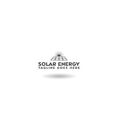 Canvas Print - Sun solar energy logo design template icon with shadow