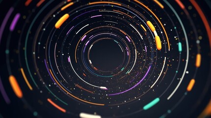 Wall Mural - Red and blue spiral. Circle orbit rotation. abstract background with space for text. generative ai