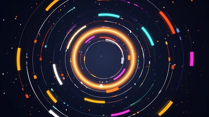 Wall Mural - Red and blue spiral. Circle orbit rotation. abstract background with space for text. generative ai