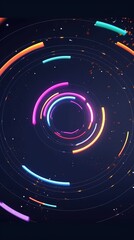 Wall Mural - red and blue spiral. circle orbit rotation. abstract background with space for text. generative ai