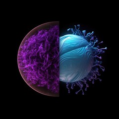 Wall Mural - background with circles. generative ai
