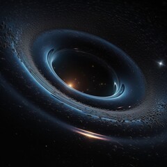 Wall Mural - space galaxy background. illustration of the event horizon of a black hole. generative ai