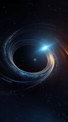 Wall Mural - space galaxy background. illustration of the event horizon of a black hole. generative ai