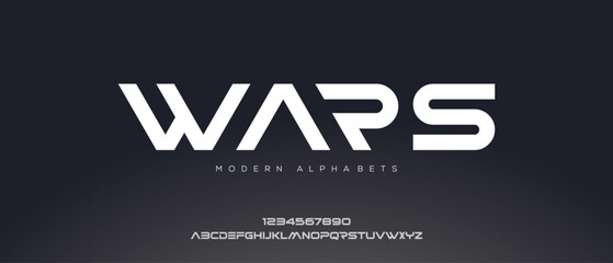 wars, an abstract technology futuristic alphabet font. digital space typography vector illustration 
