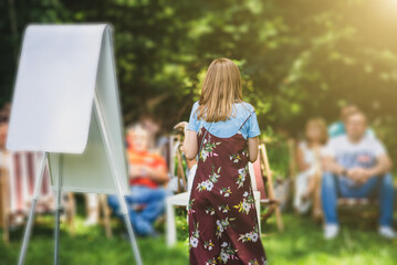 Holding an open-air conference in the summer