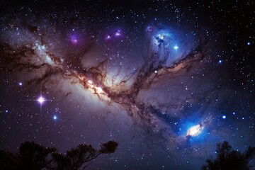 Wall Mural - breathtaking night sky filled with stars and wonder. Generative AI