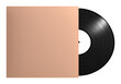vinyl record and blank sleeve mockup Illustration