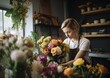 © inspiretta - Woman florist at work, generative ai
