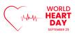 © Pixel-Shot - Awareness banner for World Heart Day with cardiogram