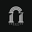 © restu - Ancient Greek arch pillar gate logo design for your brand or business