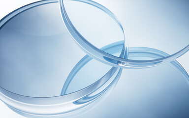 round glass geometry background, 3d rendering.