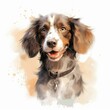 English cocker spaniel dog painting-Generative AI