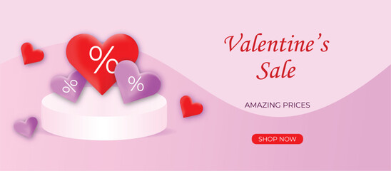 Vectio valentine day social media banner