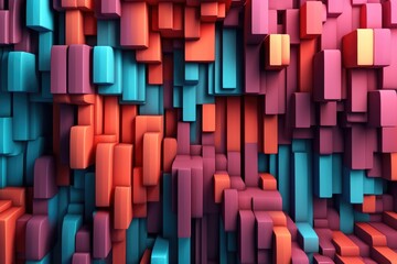 Poster - Liquid shapes abstract holographic 3D wavy background, AI generated.