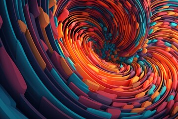 Poster - Vector 3D abstract background with colorful carving art, Minimalistic design layout for business presentations, Flyers, Posters, AI generated.