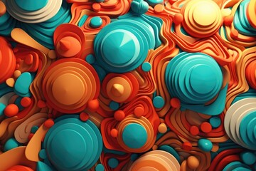 Poster - Vector 3D abstract background with colorful carving art, Minimalistic design layout for business presentations, Flyers, Posters, AI generated.